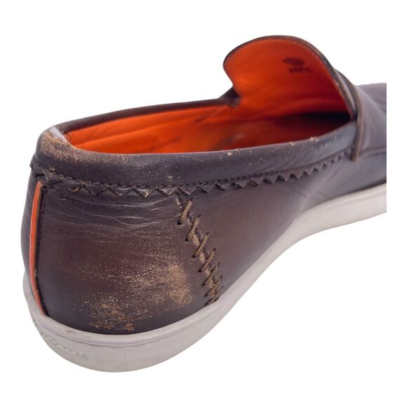 Santoni Dowdy Loafer Dark Brown Mens US 8.5